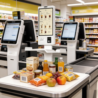 Kiosco de Autoservicio POS DY de 32 Pulgadas con NFC, CPU Intel I5, Garantía de 3 Años, Impresora Térmica de Recibos de 80 mm, Sistema Operativo Windows/Android