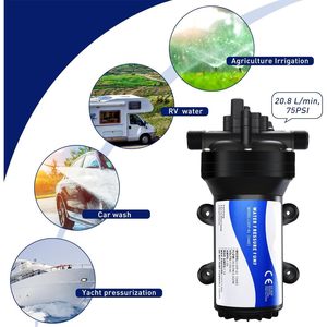 Bomba de Agua de Alta Presión Venus, 5.5 GPM, 75 PSI, Bomba de Diafragma, Interruptor de Presión Automático, Funcionamiento Silencioso - Product Image 3