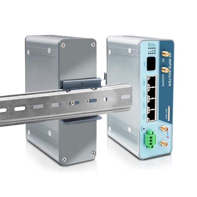SERIALLINK FCC Certified Industrial CAT4 4G LTE WiFi 6 Router Dual SIM Failover VPN for CCTV (NA Bands B2/B4/B5/B12/B13/B66)