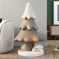 Décoration de Noël style sapin 80x45cm pour salon, meuble TV, côté canapé, sol, ornement de maison