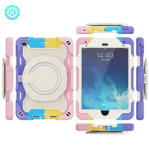 Fashionable shockproof tablet case for ipad mini portable hand strap silicone cover for iPad mini 4 7.9 inch case