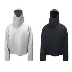 Men'S Hoodies Rider Sweatshirt Detachable Half Zip Facial Windproof Space Cotton Long Sleeves Men'S Hoodies
