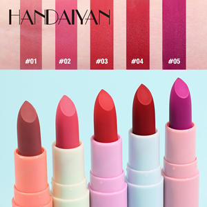 HANDAIYAN - Juego de 5 <span class=keywords><strong>Labiales</strong></span> Mate de Terciopelo de Pelo de Conejo, <span class=keywords><strong>Labiales</strong></span> de Terciopelo Sedoso, Kit de <span class=keywords><strong>Labiales</strong></span> Portátil, Venta al por Mayor - Product Image 5