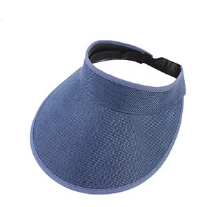Chapeau de soleil à large bord pour la plage, voyage d'été, sport en plein air, protection solaire, casquette unie en coton et lin pour femme - Product Image 3