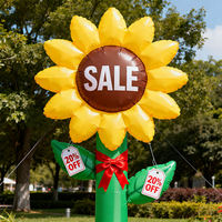 Fleurs gonflables artificielles suspendues pour scène publicitaire, ballons géants gonflables personnalisés pour événements