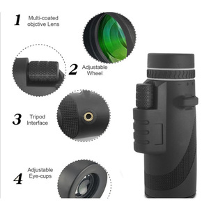 HTM Lente única Bak4 de alta definición 12X50 Zoom de mano al aire libre de visualización/telescopio de caza para actividades recreativas - Product Image 3