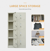 Armoire de rangement à 15 portes en acier laminé à froid avec serrure à clé, pour écoles, gymnases, vestiaires de personnel, bureaux d'entreprise