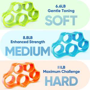 Alat Latihan Kekuatan Genggaman Tangan Silikon, Pelatih Latihan Otot Lengan Bawah dengan Pereda Nyeri Jempol - Product Image 6