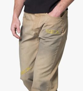 Джинсы мужские прямого кроя из денима с вышивкой, винтажные, с эффектом потертости, новый дизайн 2026 года - Product Image 5