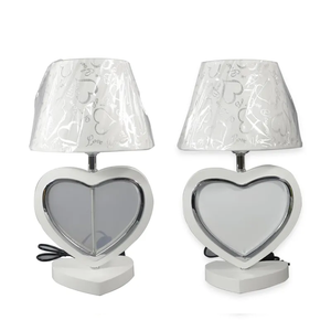 <span class=keywords><strong>Foto</strong></span> privada <span class=keywords><strong>personalizada</strong></span> sublimación Corazón en blanco lámpara de escritorio marco de fotos lámpara en blanco para la sublimación - Product Image 1