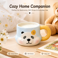 Mug en porcelaine personnalisable avec motif animal en relief 3D, créatif, amusant et mignon, passe au lave-vaisselle et au micro-ondes, pour le petit-déjeuner, le lait, le café