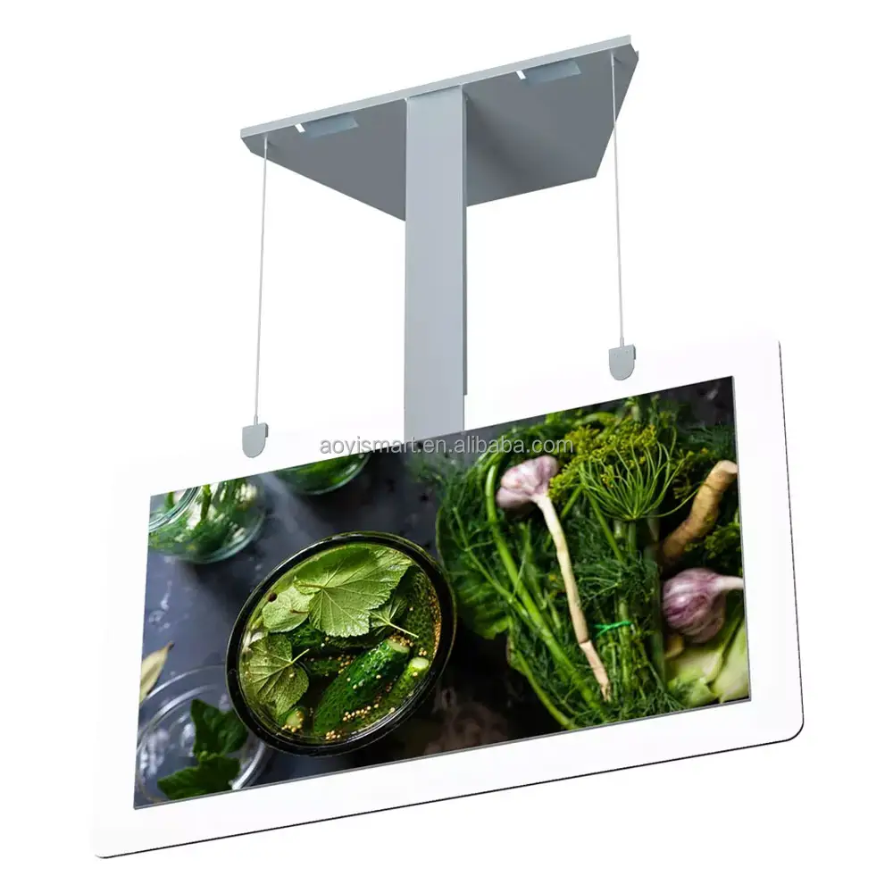 High definition display smart control 4K 55inch hanging installation double-side screen
