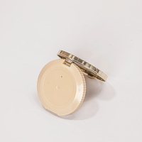 Boîte à poudre fine dorée, conteneur d'emballage cosmétique, boîte à poudre de palette de blush fixe