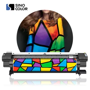 SinoColor 3.2m DX5 DX8 4720 i3200打印头1440dpi快速运动服装丝绸纺织品升华喷墨打印机绘图仪