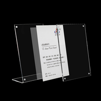 Vente en gros de panneaux en acrylique A4 A5 8.5X11 de taille personnalisée Support de menu vertical incliné en forme de L Présentoir