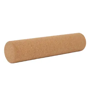 Pilates Foam Roller Muscle Relaxation Custom Logo Portable Durable Wholesale Non Slip Eco Friendly Natural Cork Yoga Roller