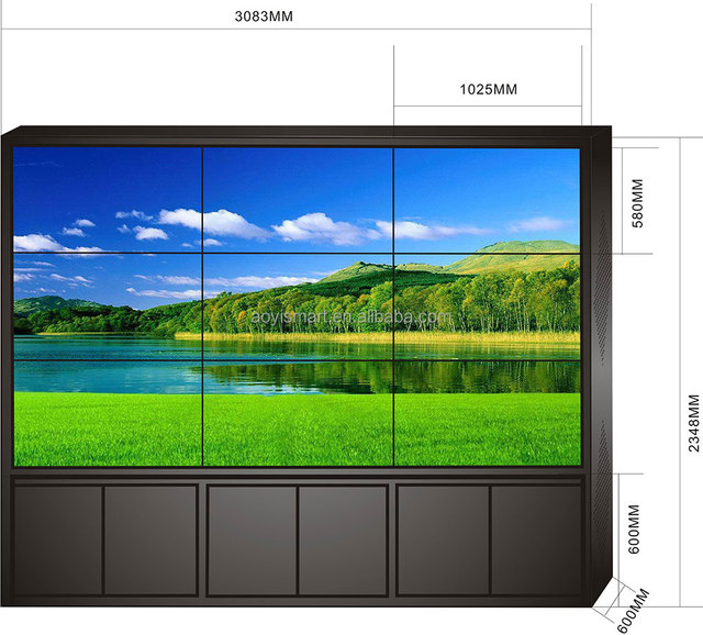 Fast Shipping 49 55 Inch LCD Display Panels High Refresh Rate LCD Video Wall 3.5mm Bezel 500cd/㎡ LCD Digital Signage Displays
