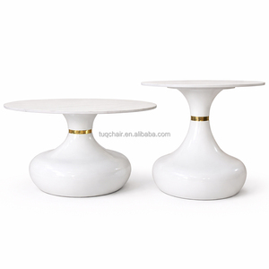 Table basse ronde en <span class=keywords><strong>pierre</strong></span> frittée TUQ, gain de place, pour studio, zone de circulation, table d'appoint en <span class=keywords><strong>dalle</strong></span> de roche pour coin étroit, espace de rangement - Product Image 1