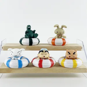 BJ New Product Swimming Ring Crayon Shin-Chan Anime Summer Series PVC Figure 5pcs/set Collection Figure High Quality Figure
