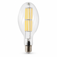 Ampoule LED à filament E40 ED120 en verre transparent, ovale, 280 mm, pour éclairage de cour, rue, entrepôt, rénovation d'éclairage à haut rendement