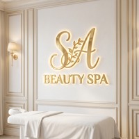 Enseigne en acrylique rétroéclairée 3D LED de l'usine Zhilin pour entreprises et salons de beauté, résistante aux intempéries IP65, taille et couleur personnalisables, avec certifications CE et RoHS