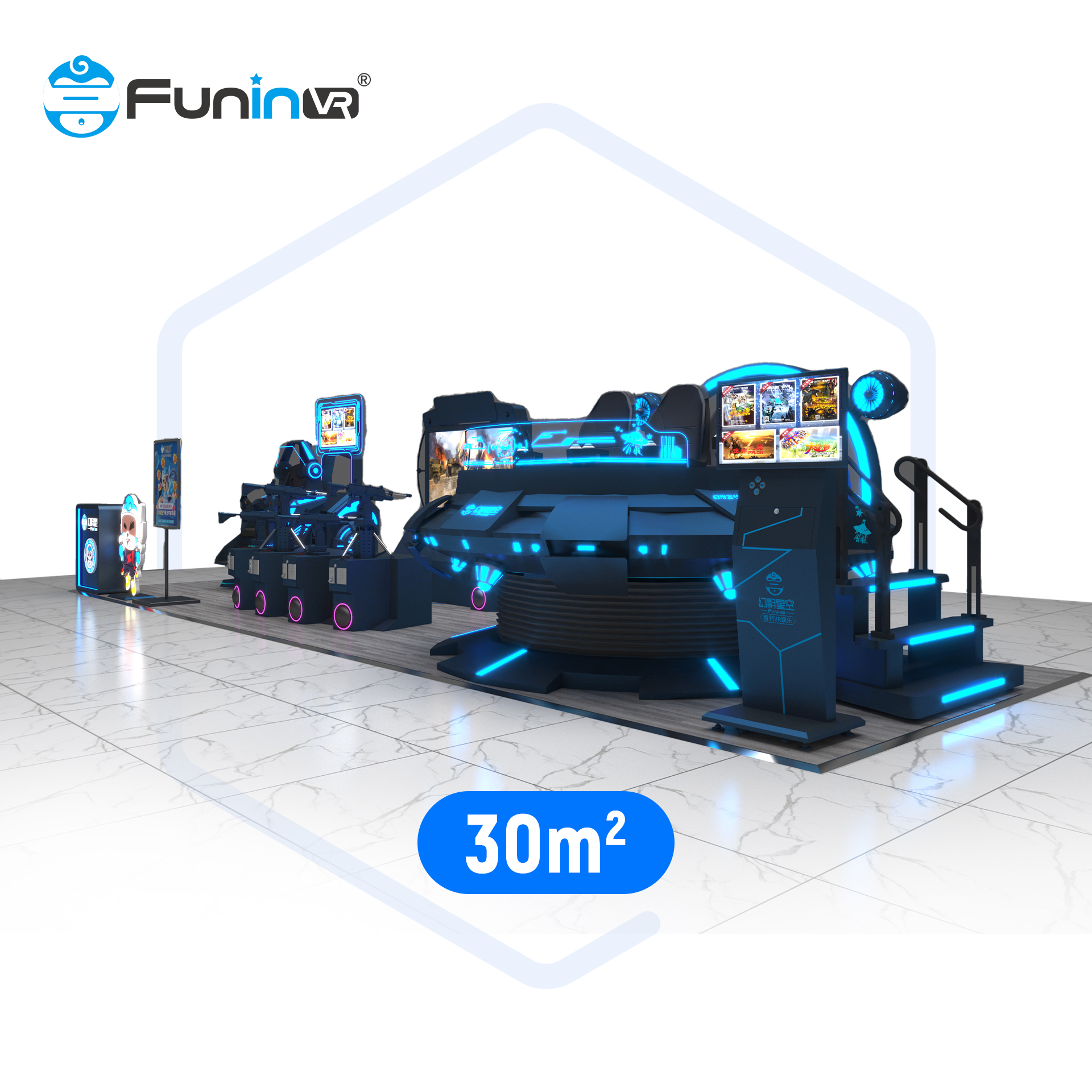 Funni China Vr Factory Vr Manufacturer 9d Play Zone Indoor Game Zone Arcade Games Cinema VR Theme Park