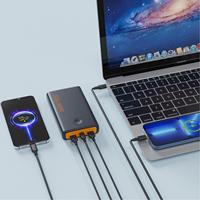 Nouvelle conception PD 100W 120W batterie externe à charge rapide 20000mAh 25000mAh QC22.5W double sortie USB 12V Orange Powerbank 20000