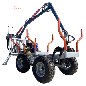 Remorque forestière et agricole certifiée CE avec grue réglable pour le transport de bois, grue à grumes, remorque à bois - Product Image 3