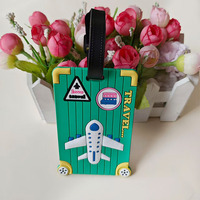 Étiquette de bagage personnalisable en PVC 2D/3D, imprimée, avec logo et nom, promotionnelle, par sublimation, pour sac à dos