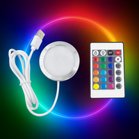 Lumière LED USB 5V sous l'armoire, modèle d'éclairage pour vitrine, étagère, comptoir, caravane, camping-car, lampe spot, éclairage intérieur 3W