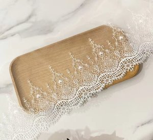 Zarif el yapımı çevre dostu ince iplik çiçek nakış örgü dantel 100% Polyester çocuk giyim konfeksiyon Lolita-HB008 - Product Image 2