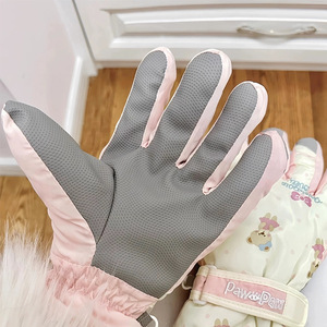 Gants de ski d'hiver pour femmes, style coréen, doublure polaire, épais, imperméables, coupe-vent, pour le cyclisme en plein air - Product Image 3