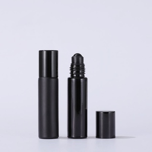 ขวดแก้วลูกกลิ้ง10มล. สีดำด้านพร้อมลูกเหล็กสำหรับบรรจุภัณฑ์ - Product Image 1
