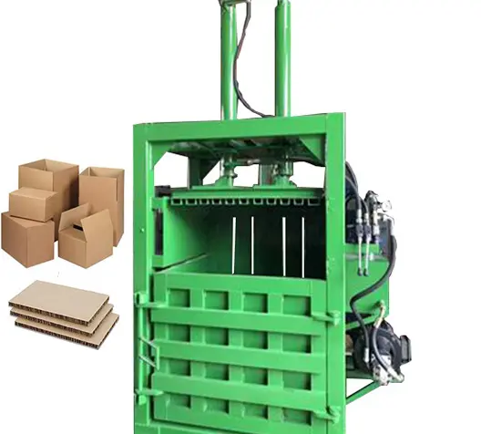 Alat Baler vertikal daur ulang digerakkan Hydraulic Ulis/mesin Press Baling/pembalik kertas limbah vertikal