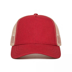 Gorra Trucker Clásica Roja de Lona con 5 Paneles, Ligera, Transpirable, Ajustable, con Cierre a Presión, para Golf, Running, Ciclismo, Pesca - Product Image 1