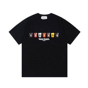Camiseta de Manga Corta de Algodón Puro de 260 g, Transpirable, Informal, Holgada, con Letras Digitales <span class=keywords><strong>Maiso</strong></span> Margiela, Moda de Lujo Transfronteriza - Product Image 4