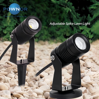 Lámpara LED de jardín con estaca, luz LED COB para árboles, alimentación de red europea, IP65, carcasa de latón, 7W, luces de suelo con estaca, diseño Langda Lighting