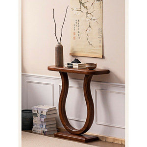 <span class=keywords><strong>Console</strong></span> murale ultra-étroite moderne pour salon, construction en bois massif, durable, stable, facile à nettoyer, meubles de salon - Product Image 2