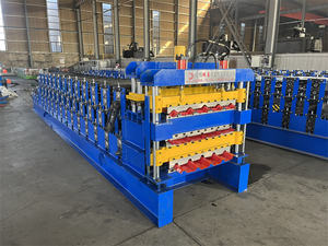 Tuile métallique d'<span class=keywords><strong>ardoise</strong></span> de toit de trois couches faisant la machine petit pain ondulé trapézoïdal de feuille de toit d'Ibr formant des <span class=keywords><strong>prix</strong></span> de machine - Product Image 4