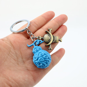 Porte-clés en métal OP, anime Luffy <span class=keywords><strong>Ace</strong></span> Law, fruit du démon, pendentif porte-clés, porte-clés de voiture, charme, cadeaux - Product Image 6