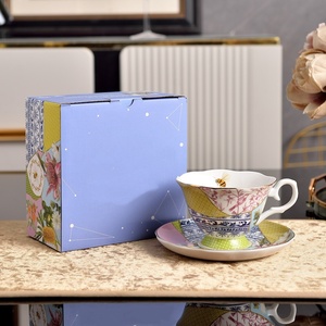 Taza y Platillo de Porcelana China con Diseño de Dibujos Animados en Color Personalizado, Ecológicos, con Caja de Regalo y Tapa con Botón a Presión para Regalos Empresariales - Product Image 2