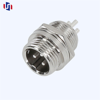 Connecteur d'aviation mâle GX12 12 mm, type FPC RF DIN, en alliage de zinc, circulaire 3P, pour raccordement de câbles industriels