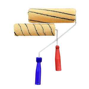 Rouleau de <span class=keywords><strong>peinture</strong></span> professionnel de 9 pouces à rayures tigrées avec manche en plastique, rouleau acrylique rayé jaune <span class=keywords><strong>et</strong></span> <span class=keywords><strong>noir</strong></span> pour la <span class=keywords><strong>peinture</strong></span> murale - Product Image 1