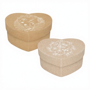 <b>Small</b> Heart-Shaped Biodegradable Rigid <b>Gift</b> <b>Box</b> Glossy Matt Laminated with UV Advantage Customizable Art Paper Candles - Product Image 3