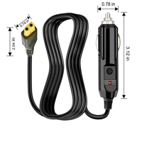 Cable de Extensión LanLin Duradero de 1.8m, Portátil, de Plástico, con Conector XT60 a Encendedor de Cigarrillos para Auto, 12V/24V