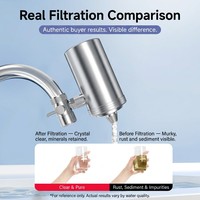 Filtre de Robinet de Cuisine en Acier Inoxydable à Membrane d'Ultrafiltration, Filtration de Haute Précision, Adapté à la Filtration par Robinet