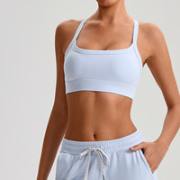 Soutien-gorge de sport Euro-Américain transfrontalier pour femme, coupe ajustée, séchage rapide, maintien élevé, bretelles croisées, en Spandex/Nylon