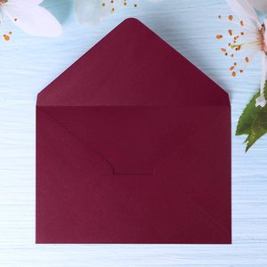 Tùy Chỉnh Tái Chế Burgundy Giấy Phong Bì Phong Bì Đỏ Phong Bì Đám Cưới - Product Image 5