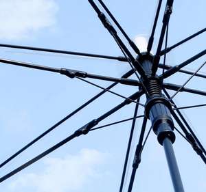 Ombrelli a cupola trasparenti personalizzati in PVC trasparente da 24 "economici con perle piccole - Product Image 4