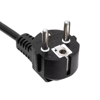 Prise 3 broches de norme européenne VDE de haute qualité cordon d'alimentation d'extension de conducteur toronné 16A avec prise d'alimentation ca 110V-250V